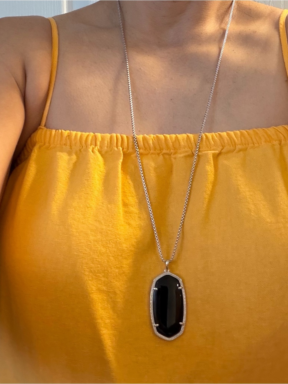 Kendra Scott Silver Double Box Chain Necklace